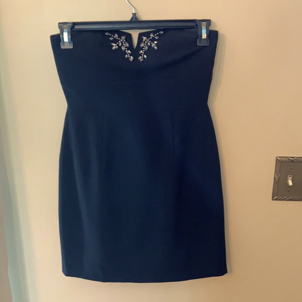 Maxandcleo black strapless mini dress social size 4